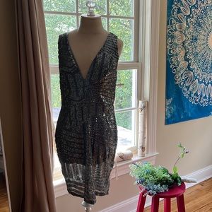 Charlotte Russe silver party dress